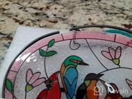 img 1 attached to Hand-Painted Double-Sided Stained Glass Ornament - Cardinal And Hummingbird Suncatcher For Window Hanging - 9.5'' X 6.7'' - Perfect Gift For Bird Lovers, Moms, Grandmas, Wives, Sisters, And Teachers review by Jessica Rae