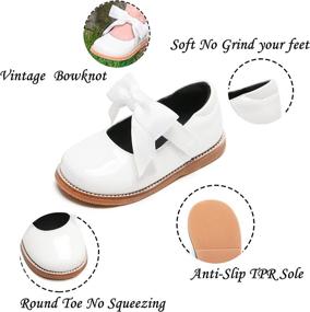 img 1 attached to 👞 Stylish and Comfortable Kiderence School Oxfords Toddler Little Girls' Shoes: Perfect Flats for Any Occasion!