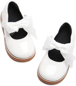 img 4 attached to 👞 Stylish and Comfortable Kiderence School Oxfords Toddler Little Girls' Shoes: Perfect Flats for Any Occasion!