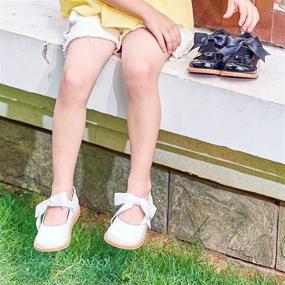 img 3 attached to 👞 Stylish and Comfortable Kiderence School Oxfords Toddler Little Girls' Shoes: Perfect Flats for Any Occasion!