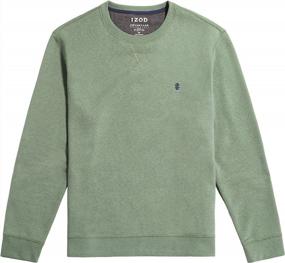 img 1 attached to Stay Comfortable And Stylish With IZOD Men'S Advantage Performance Crewneck Fleece Pullover Sweatshirt