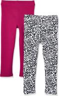 spotted zebra little 2 pack leggings girls' clothing ~ leggings logo