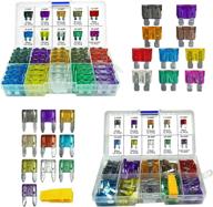 muhize automotive standard & mini car blade fuses assortment kit - 220pcs (2a/3a/5a/7.5a/10a/15a/20a/25a/30a/35a) assorted fuse with puller tool, replacement for car rv suv truck camper fuses logo