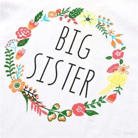 img 1 attached to Sister Letter Toddler Garland T Shirt Apparel & Accessories Baby Girls : Clothing