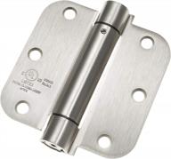 cauldham (2 pack) heavy-duty 3-1/2" self-closing spring door hinge with 5/8" radius corners, ul listed - satin nickel logo