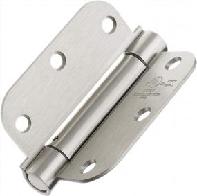 img 1 attached to Cauldham (2 Pack) Heavy-Duty 3-1/2" Self-Closing Spring Door Hinge With 5/8" Radius Corners, UL Listed - Satin Nickel