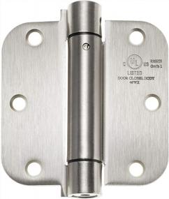 img 3 attached to Cauldham (2 Pack) Heavy-Duty 3-1/2" Self-Closing Spring Door Hinge With 5/8" Radius Corners, UL Listed - Satin Nickel