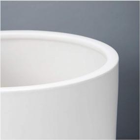 img 3 attached to Modern Matte White Ceramic Planter - FOPAMTRI 10 Inch Plant Pot For Indoor And Outdoor Plants With Drainage Hole And Full Glazed Finish