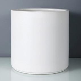 img 4 attached to Modern Matte White Ceramic Planter - FOPAMTRI 10 Inch Plant Pot For Indoor And Outdoor Plants With Drainage Hole And Full Glazed Finish