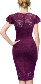 img 3 attached to Miusol'S Элегантное кружевное мини-платье в стиле ретро для утонченных женщин