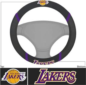 img 4 attached to 🏀 Enhance Your Ride with FANMATS 14795 Los Angeles Lakers Embroidered Steering Wheel Cover