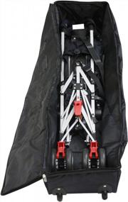 img 2 attached to Emmzoe Wheelie Umbrella Stroller Мягкая сумка для багажа Регистрируемая дорожная сумка - Прочный, водонепроницаемый, удобный рулон для хранения и оптимизированный для поисковых систем