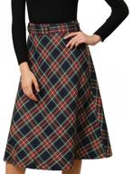 allegra womens tartan belted vintage women's clothing : skirts логотип