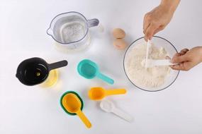 img 1 attached to Versatile 9-Piece Measuring Cups And Spoons Set For Precise Baking And Cooking