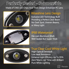 img 2 attached to LEDMIRCY R1 White LED Rock Lights 40PCS For Je-Ep Off Road Truck ATV SUV RZR Trail Rig Lights Pure White LED Underglow Lights High Power Underbody Lights Auto Car Boat Waterproof Shockproof