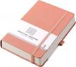 ahgxg lined journal notebook - 320 numbered pages a5 college ruled notebook thick journal for writing, 100gsm lined paper, leather hardcover, for women men work office school, 5.75'' x 8.38''-pink logo