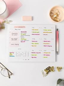 img 3 attached to Boost Productivity With Our Undated Weekly Planner Pad - Tear Off 52 Weekly Sheets With Daily To-Do Lists, Habit Tracker, And Academic Planner Notebook