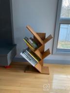 img 1 attached to Geometric Tree Bookshelf Organizer: 9-Shelf MDF Storage Rack For Books, CDs, And Albums - Holds Up To 5Kgs Per Shelf (Black) review by Michael Gilmartin