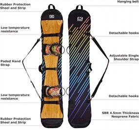 img 3 attached to Travel Safely With XCMAN Snowboard Sleeve Cover For Transport, Storage And Protection