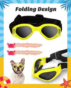 img 3 attached to Lewondr Sunglasses Protection Adjustable Waterproof Dogs -- Apparel & Accessories