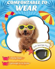 img 2 attached to Lewondr Sunglasses Protection Adjustable Waterproof Dogs -- Apparel & Accessories