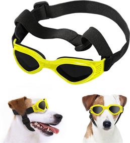 img 4 attached to Lewondr Sunglasses Protection Adjustable Waterproof Dogs -- Apparel & Accessories