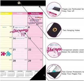 img 1 attached to Large Desk And Wall Calendar 2023-2024 Academic Year With Planner Stickers, 18 Months Of Monthly Planning And Scheduling From Jan 2023 To Jun 2024 - 17" X 12" Family Daily Planner