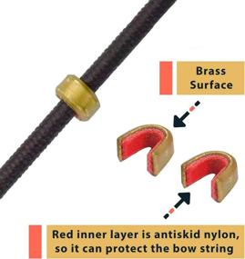 img 3 attached to Upgrade Your Archery Game With KESHES Brass Nocks For Recurve And Compound Bowstring Nocking Points