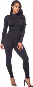 img 4 attached to Stay Chic And Comfortable This Autumn With Sedrinuo'S High Neck Bodycon Jumpsuit