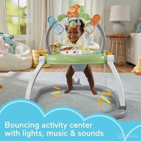 img 2 attached to 🐶 Discover Fun and Learning with Fisher-Price Jumperoo Sweet Snugapuppy SpaceSaver: Lights, Sounds, and Interactive Activities!