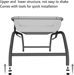 img 2 attached to JUNSPOW Cat Bed: Spacious and Sturdy Square Hammock for Large Felines - Easy Assembly, Detachable & Washable - Ideal for Indoor and Outdoor Use (Dark Gray)