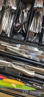 img 1 attached to Silverware Organizer For Kitchen Drawer Utensil Cutlery Tray With Interlocking Arm Mesh Metal Flatware Storage Slip-Proof For Knives, 6 Compartment By FURNINXS review by Jenna Willis