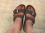 img 1 attached to Birkenstock Arizona Almond Birko Flor Boys' Shoes in Size 3.5 review by Kyle Collins