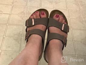 img 2 attached to Ботинки Birkenstock Arizona Almond Birko Flor для мальчиков, размер 3,5