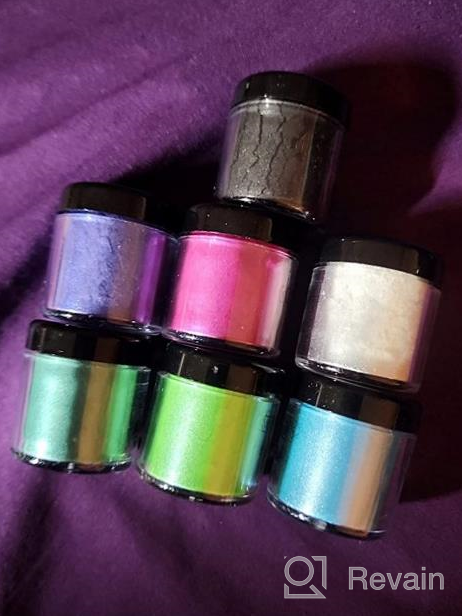 img 1 attached to 30 Color Mica Powder Pigment For Epoxy Resin - Natural Cosmetic Grade Glitter Colorant Pearlescent Powder For Painting, Soap Making, Nail Polish, Candle Making, Bath Bombs, Slime, And More - 5G Each review by Danny Flores