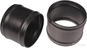 img 4 attached to 🔌 Ronteix 2.5 Inch Aluminum Pipe Joiner Tube Intercooler Coupler Silicone Hose Adapter - 2-Pack, Black Powder Coated, 2" Length