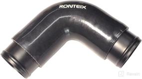 img 2 attached to 🔌 Ronteix 2.5 Inch Aluminum Pipe Joiner Tube Intercooler Coupler Silicone Hose Adapter - 2-Pack, Black Powder Coated, 2" Length