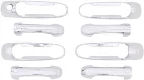 img 3 attached to Chrome Door Handle Covers (4-Door Set) Without Passenger Keyhole For 02-08 Dodge Ram 1500, 02-10 Ram 2500/3500, 04-08 Durango, 05-08 Dakota, 02-06 Jeep Liberty By Auto Ventshade