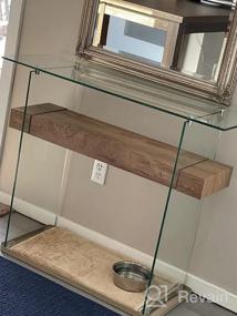img 6 attached to Narrow & Stylish Glass Console Table With Storage: Ideal For Modern Interiors, Small Spaces & Multiple Uses