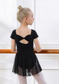 img 2 attached to DIPUG Girls Ballet Leotards With Removable Skirt: Toddler Hollow Back Dance Dress Combo