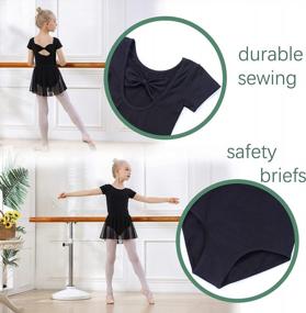 img 1 attached to DIPUG Girls Ballet Leotards With Removable Skirt: Toddler Hollow Back Dance Dress Combo