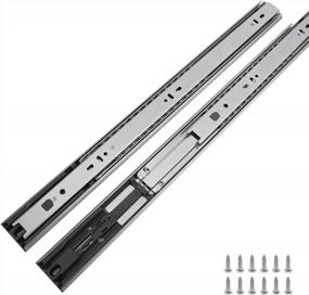 img 4 attached to LONTAN Heavy Duty Push To Open Drawer Slides - 10 Pairs 20 Inch Full Extension Ball Bearing Cabinet Drawer Slides And Glides For Kitchen And Dresser, With 100 LB Capacity Runners