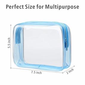 img 3 attached to Travel With Ease: 3 Pack TSA Approved Clear Toiletry Bags From PACKISM In Blue For Men And Women.