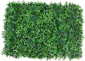 img 3 attached to 12 кв. футов Ассорти из листьев плюща Mix Greenery Garden Wall Mat, внутренняя / наружная листва с защитой от ультрафиолета - 4 искусственных панели от Efavormart