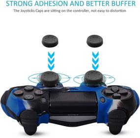 img 1 attached to CHINFAI PS4 Controller DualShock4 Skin Grip Anti-Slip Silicone Cover Protector Case For Sony PS4/PS4 Slim/PS4 Pro Controller With 8 Thumb Grips (Camou-Blue)