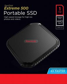 img 3 attached to 💨 Unleash Speed and Performance with SanDisk Extreme 500 1TB Portable SSD (SDSSDEXT-1T00-G25)