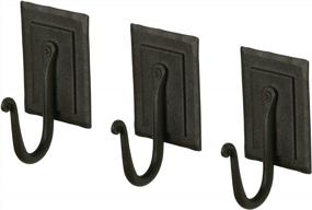 img 4 attached to RTZEN Handmade Wrought Iron Double-Plated Coat Rack Hooks - Sleek & Stylish Wall Mounted Hangers For Coats, Hats, Clothes, And Towels