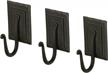 rtzen handmade wrought iron double-plated coat rack hooks - sleek & stylish wall mounted hangers for coats, hats, clothes, and towels logo