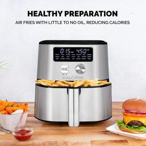 img 3 attached to Enjoy Healthy & Delicious Cooking With The Kalorik MAXX® Digital Air Fryer - 7-In-1 Oilless Fryer With 21 Smart Presets, LED Display And Nonstick Basket - Recipe Book Included!