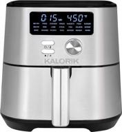 enjoy healthy & delicious cooking with the kalorik maxx® digital air fryer - 7-in-1 oilless fryer with 21 smart presets, led display and nonstick basket - recipe book included! logo